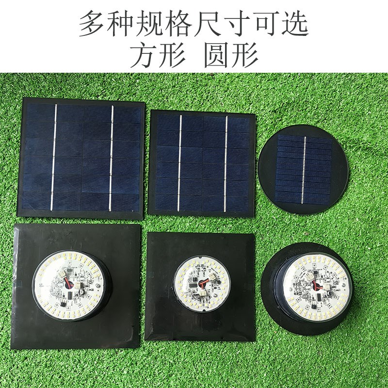 太阳能石灯配件柱头灯石材石雕景观灯庭院一体灯石头灯笼模组系统图片