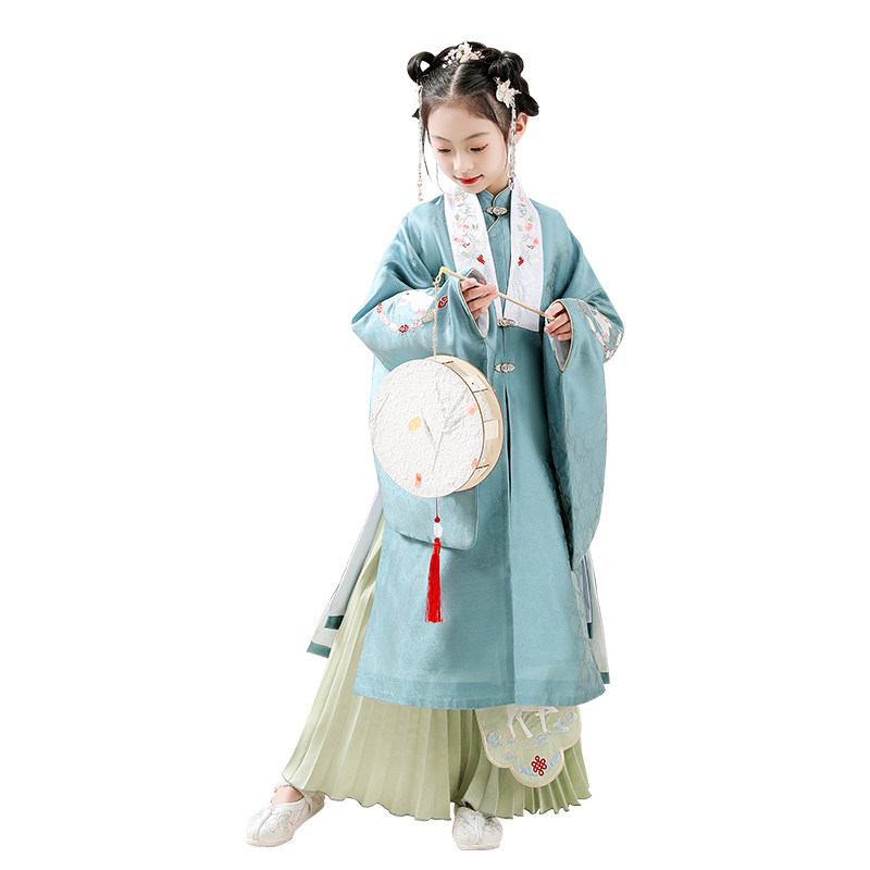 儿童汉服衣锦司女童汉服明制长袄袄裙大袖女生马面裙中国风秋季新
