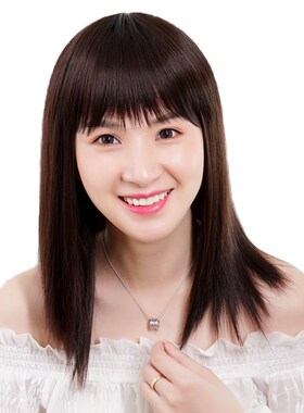 假发女长发全头套2023新款时尚黑色中长发假发套光头真发可扎起来