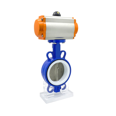 D671F-16对夹式气动阀门四氟蝶阀DN50 65 80 100 125 150 200 250