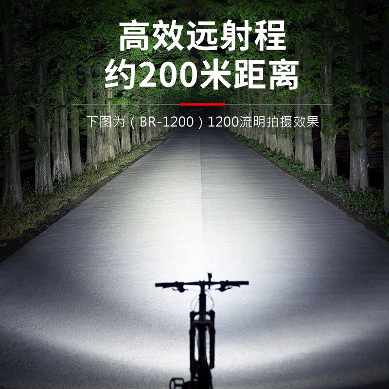 友骑自行车夜骑前灯强光手电筒防雨照明灯山地车尾灯骑行装备配件