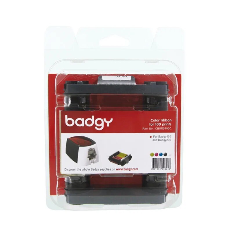 佰吉badgy100色带 黑色带 B100碳带BADGY200原装彩色带 CBGR0500K