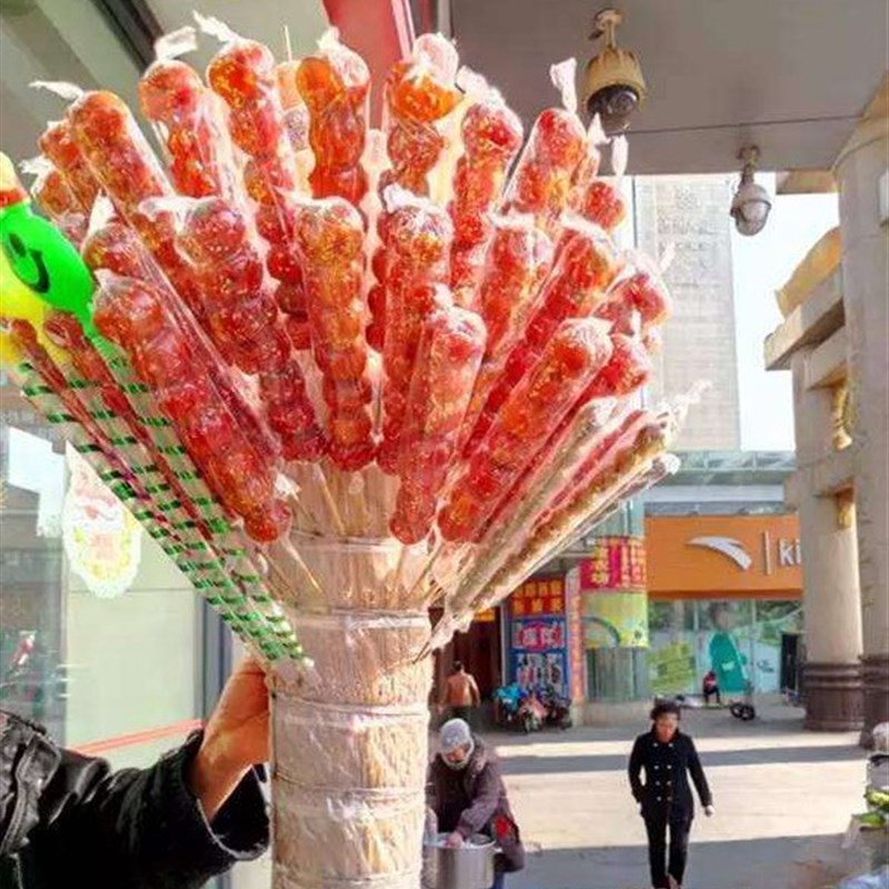 糖葫芦架子展示架插台木靶子老式冰糖葫芦专用稻草把子肩抗摆摊用