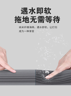 2023新款拖把家用一拖净懒人免手洗地托帕头超强棉吸水海绵头替换