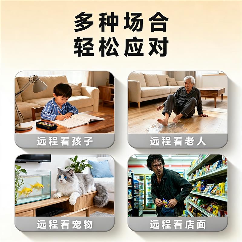 2026新款家用高清智能监控摄像头家庭室内360度自动旋转摄像头