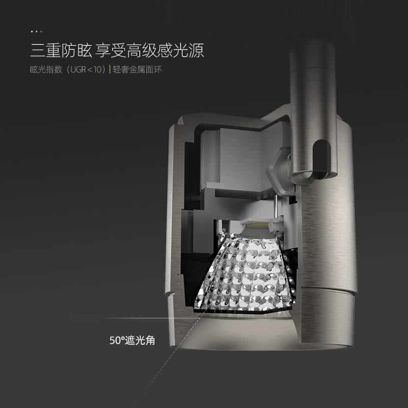 SAKA明装射灯客厅洗墙可调角度家用全铜轻奢防眩吸顶过道极简风