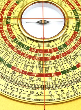 纯铜铝镁合金寸罗盘三元三合综合盘高精度强磁指南针天池罗经仪