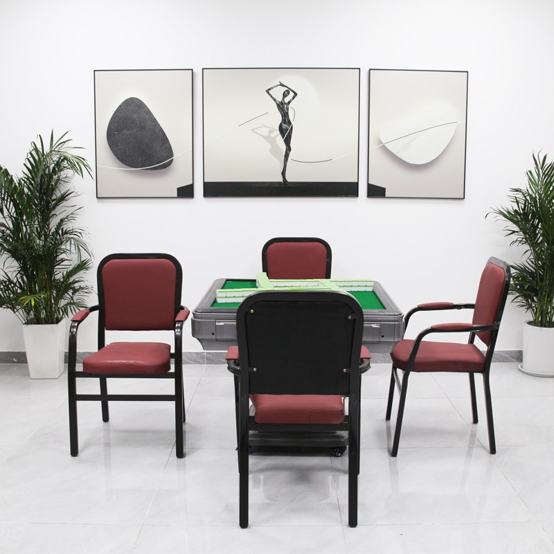 2号4张麻将桌椅子靠背棋牌室座椅茶楼全自动麻将机椅子棋牌椅包邮