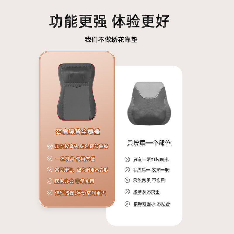 按摩器背部腰部颈椎八位一体颈肩背按摩仪家用多功能按摩靠垫靠椅