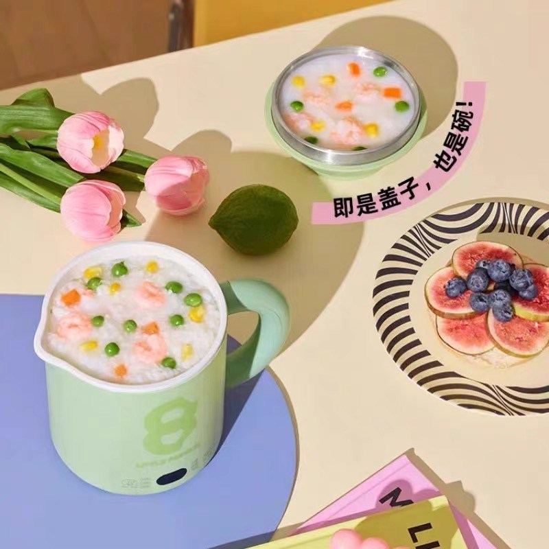 小南瓜旅行烧水壶可携式电热水壶宿舍热奶杯插电多功能火锅电子锅