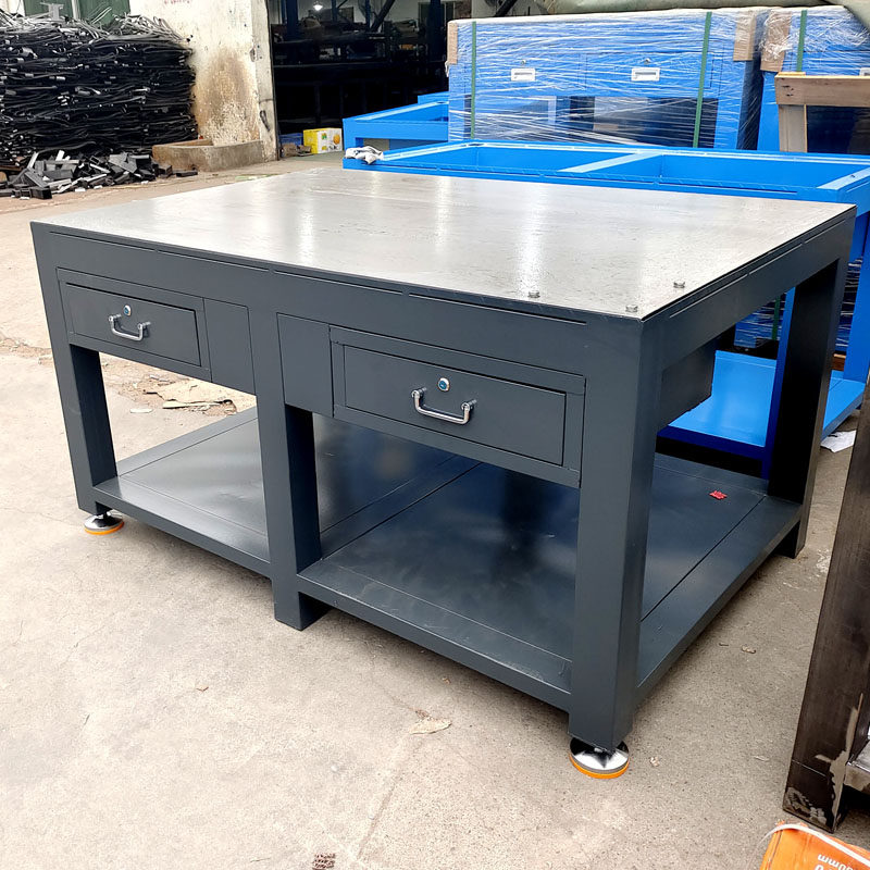 重型钳工钢板工作台模具维修飞模台铁架抽屉式省模台焊工虎钳桌子