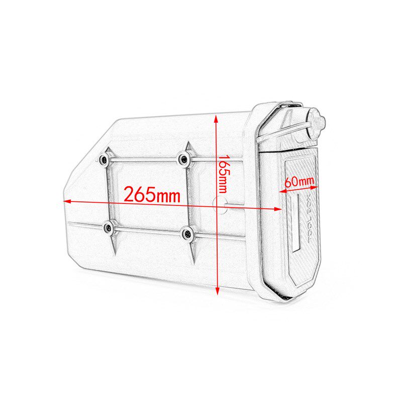 摩托车通用工具箱边箱边架铝合金带锁工具包边包挂载便捷防水