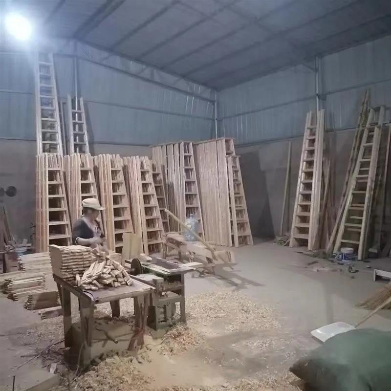 人字梯子家用木梯专用梯木架梯可折叠木质水电工程可行走定制木头