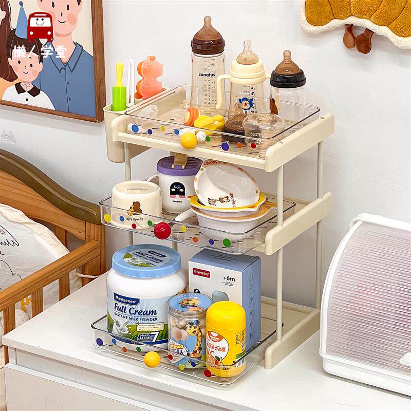 奶瓶晾干收纳架桌面多层婴儿餐具沥水架喂养台奶粉宝宝用品置物架