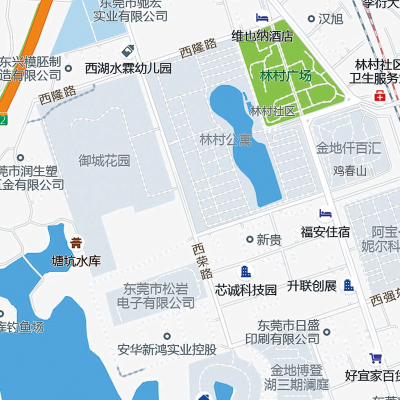 2025新款东莞市塘厦镇地图贴图办公室挂图高清防水墙壁贴装饰画