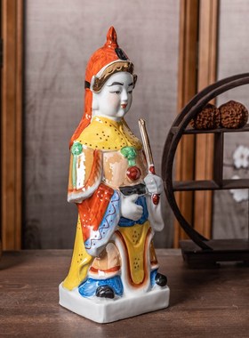 五道将军神像佛像虫王刘将军瓷像供家居手工中式艺品陶瓷摆件