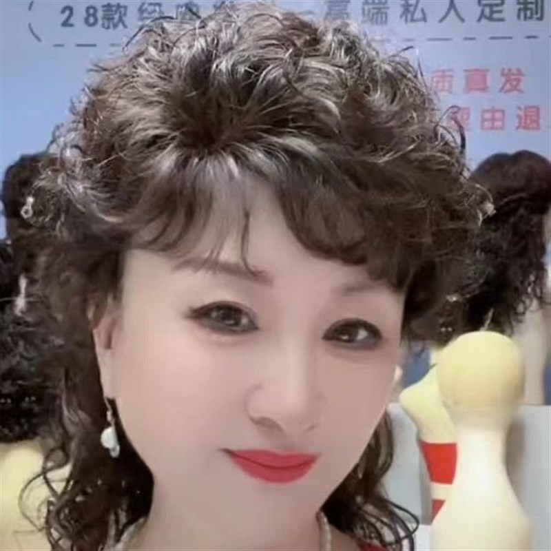 新款假发女卷发夏季超轻薄一片式头顶假发片蓬松真发片丝遮白发