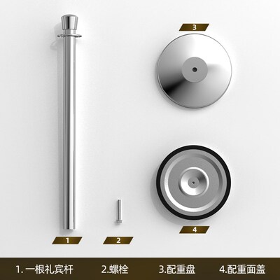创宾皇冠头礼宾杆酒店商场挂绳迎宾柱一米线隔离栏车展会围栏护栏