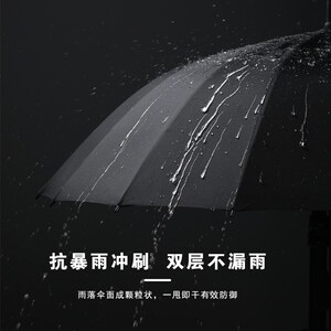 32骨超大雨伞双层加厚加固加大自动长柄伞双骨抗风暴直杆三人定制