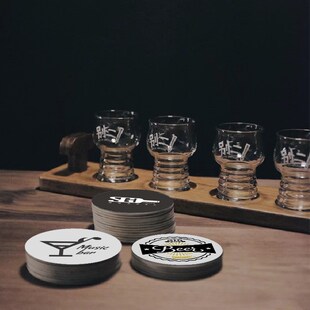 一次性杯垫定制logo酒吧啤酒水杯鸡尾酒咖啡馆酒店纸质小卡片订制