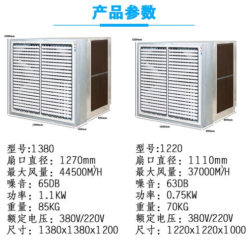 佳天下不锈钢一体水帘风机大风量内循环冷风机厂房降温养殖排气扇