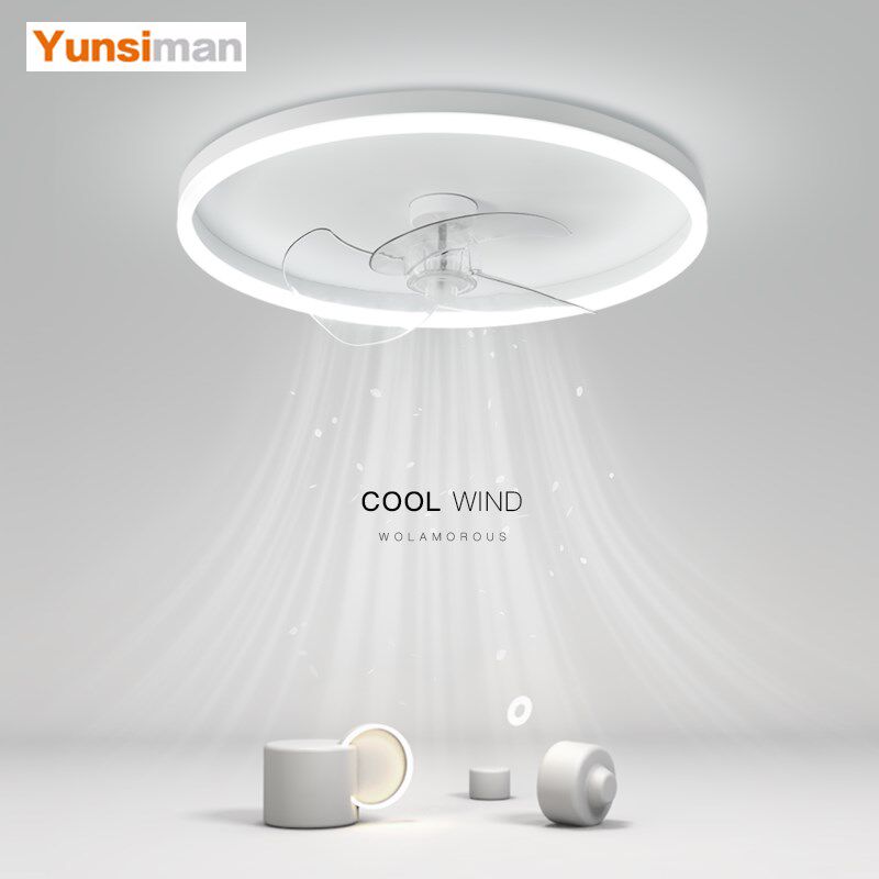 韵丝蔓隐形风扇灯创意led吸顶灯简约卧室灯大气客厅灯餐厅房间灯