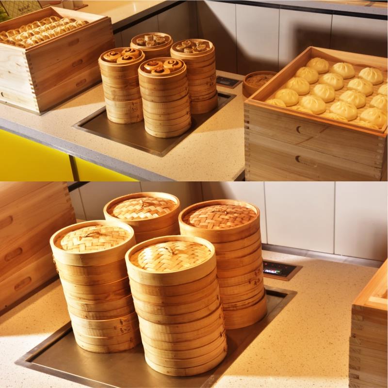 蒸包炉蒸汽炉嵌入式御蒸大师商用保温连锁酒店自助餐厅明档展示