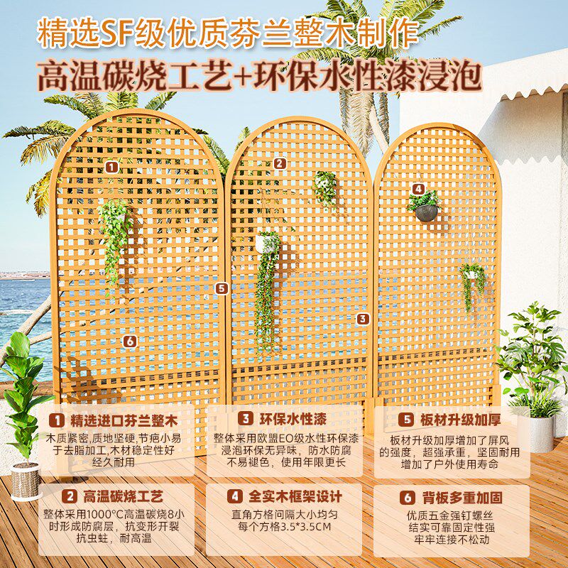 室外阳台遮阳屏风户外隔断折叠移动隐私遮挡屏风墙挡风板防晒围栏