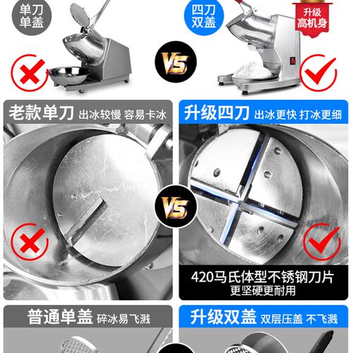 碎冰机商用小型摆摊家用刨冰机雪冰机奶茶店冰沙机绵绵冰机破冰机