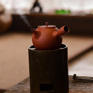 沐春堂 朱颜 紫砂壶侧把煮茶壶陶壶砂铫 景德镇手工陶瓷耐热茶壶