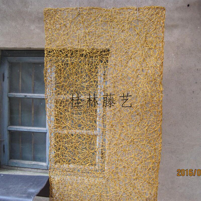 定做印尼藤藤艺挂帘藤屏风隔断藤编挂帘草隔断屏风镂空玄关藤帘子