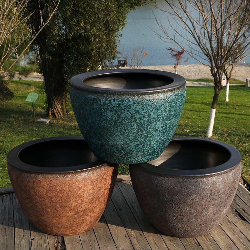 睡莲花盆陶瓷青花瓷碗莲荷花家用大号清仓铁树盆庭院特大水缸养鱼