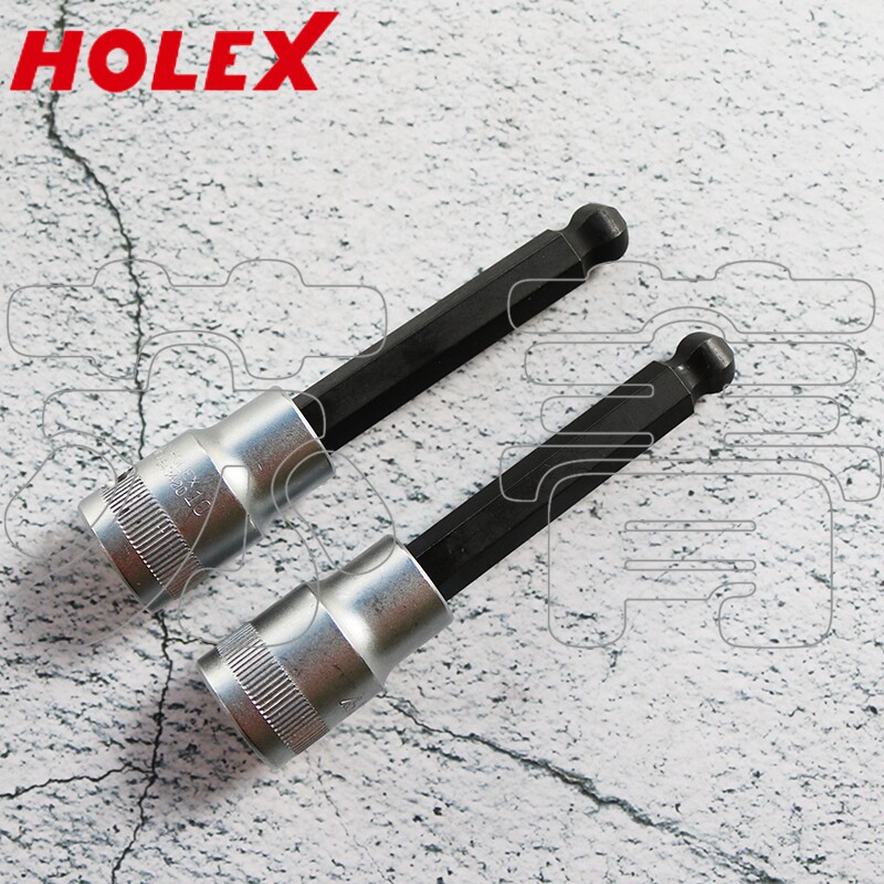 德国霍夫曼HOLEX 带球头内六角套筒螺丝起子头 1/2