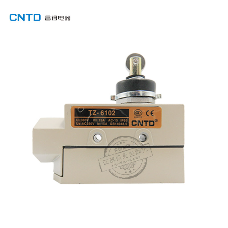昌得CNTD防水耐油防尘密封设计限位行程开关TZ-6102 滚轮按压