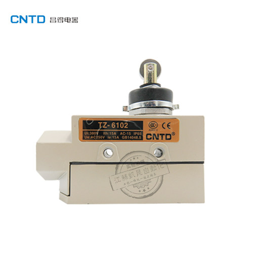 昌得CNTD防水耐油防尘密封设计限位行程开关TZ-6102 滚轮按压