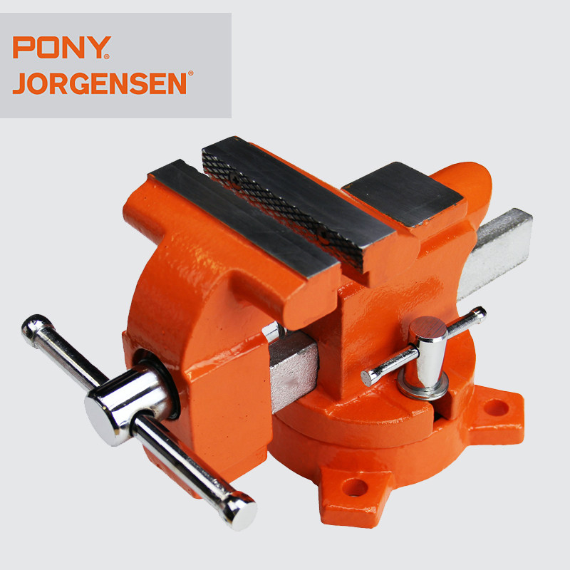 美国pony 台虎钳旋转桌虎钳 小台钳 工作台 家用多功能木工钳工用