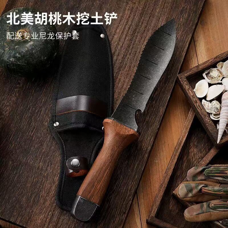 多功能挖土铲野外钓鱼不锈钢铲户外工兵铲赶海露营铲园艺种花铲子