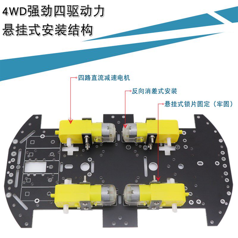 STM32智能小车STM32F103C8T6四驱巡线避障蓝牙灭火智能小车机器人
