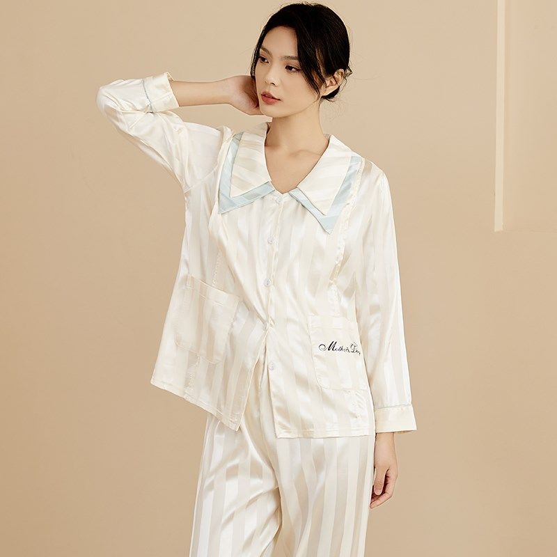 月子服夏季薄款冰丝孕妇哺乳睡衣怀孕期专用产妇住院服家居服套装