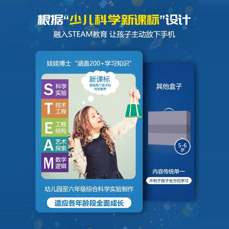 儿童科学小实验套装一二三四五六年级物理器材全套教具stem材料包