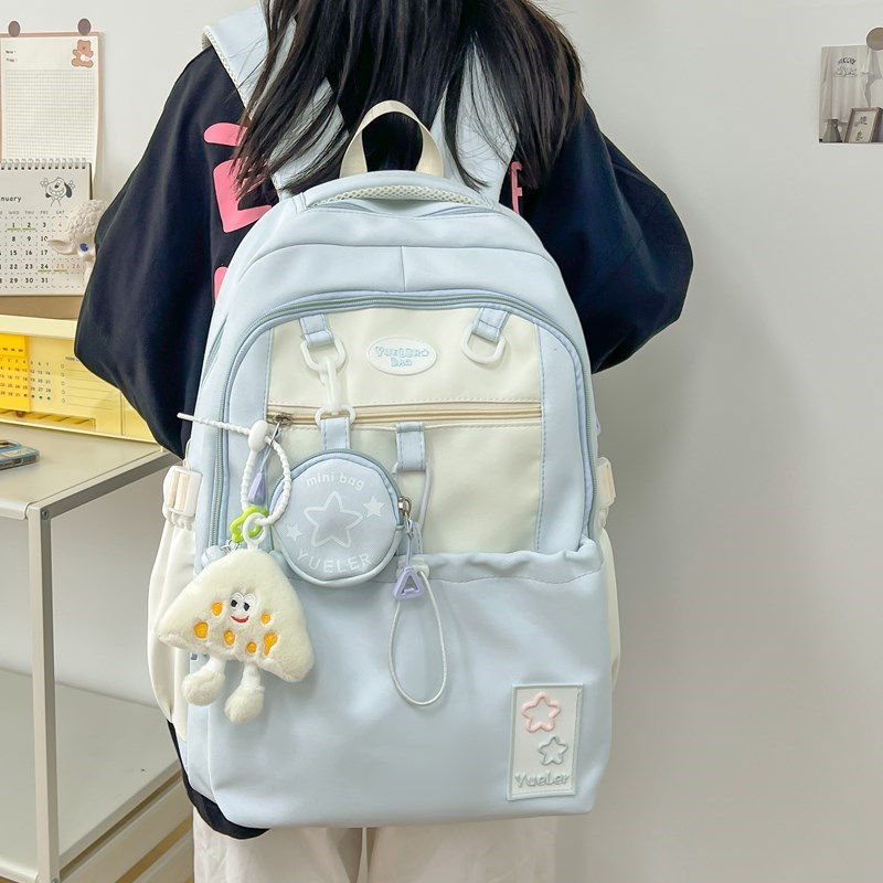 韩系小学生可爱少女书包轻便初中生高中学生双肩包大容量百搭背包