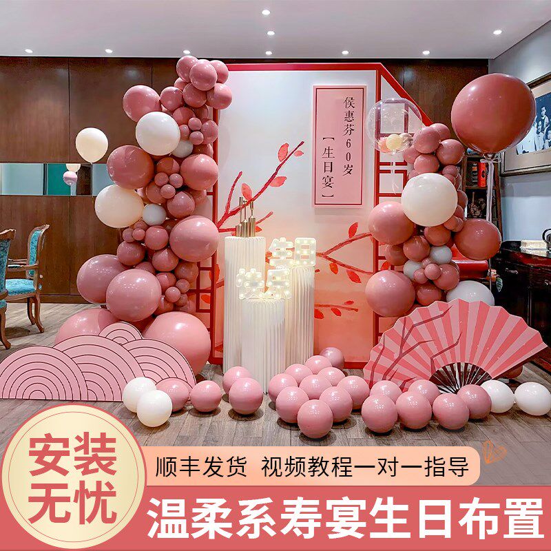 妈妈生日装饰布置场景kt板背景墙老人过寿寿宴30岁50岁60母亲节日