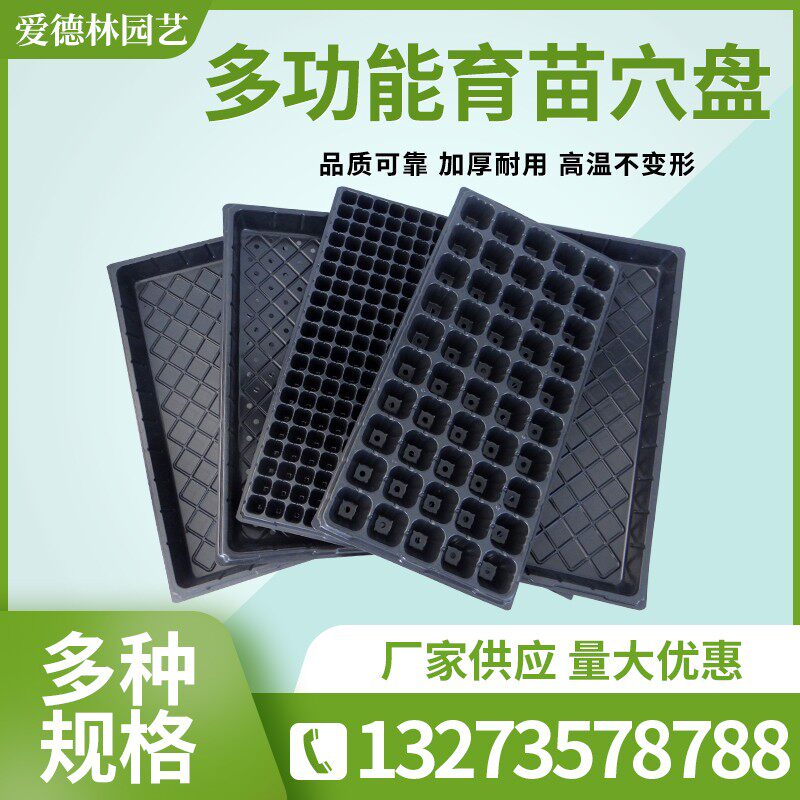 育苗盘穴盘加厚多肉育苗盆小黑方塑料营养杯栽植营养钵育苗杯苗盘