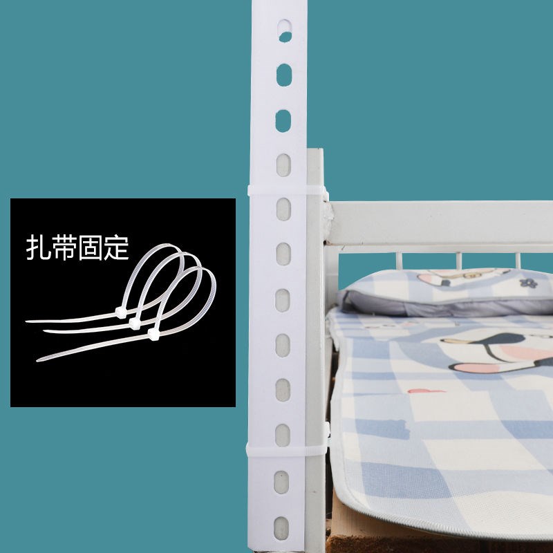 可升降U型双轨道学生宿舍床帘支架寝室上铺立柱伸缩架子金属杆子