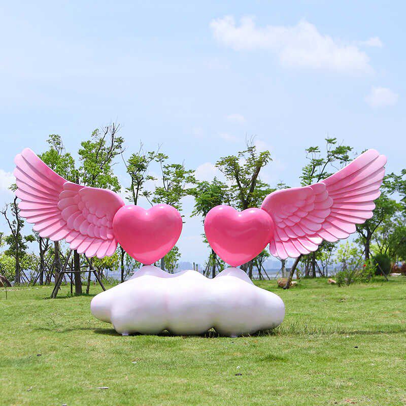 网红云朵秋千天梯相框打卡摆件雕塑景区草坪商场装饰营地户外造景