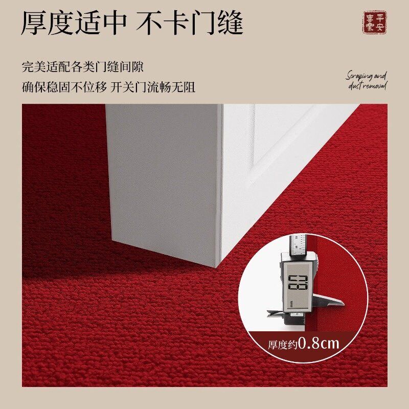 红色入户门地垫门口轻奢高级感门垫门外乔迁垫子进门耐脏防滑地毯