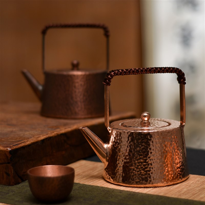 纯手工小号铜壶纯铜茶壶提梁泡茶壶烧水铜壶功夫茶壶复古小壶