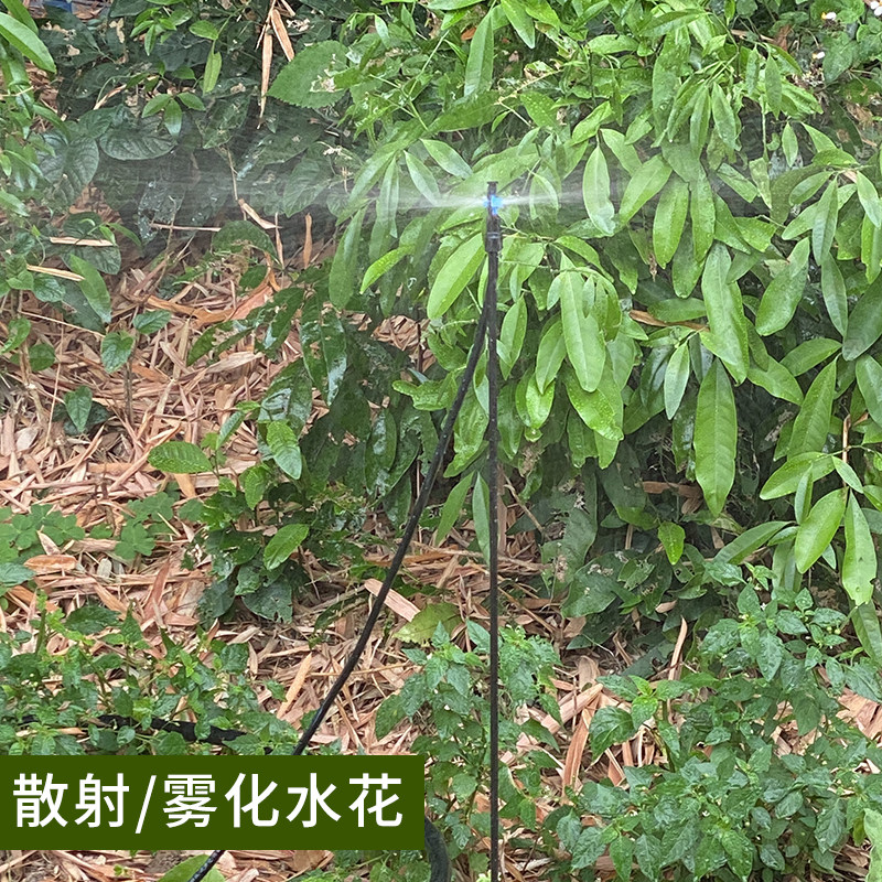 农用滴灌溉G型微喷头大棚水肥温室育苗360度旋转雾化折射地插套装