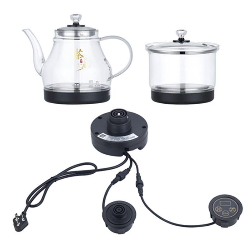 2037底部智能上水电热烧水壶一体泡茶抽水加热煮茶杯茶盘桌嵌入式