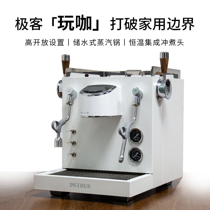 柏翠PE3922双锅炉商用咖啡机小型家用全半自动意式奶泡浓缩萃取